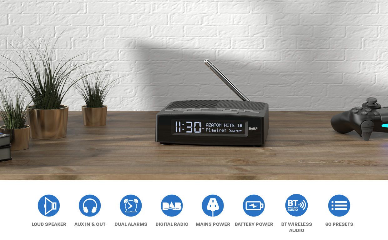dab radio clock alarm