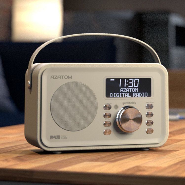 Azatom DAB FM Radio Alarm Clock Speaker Recharge Battery