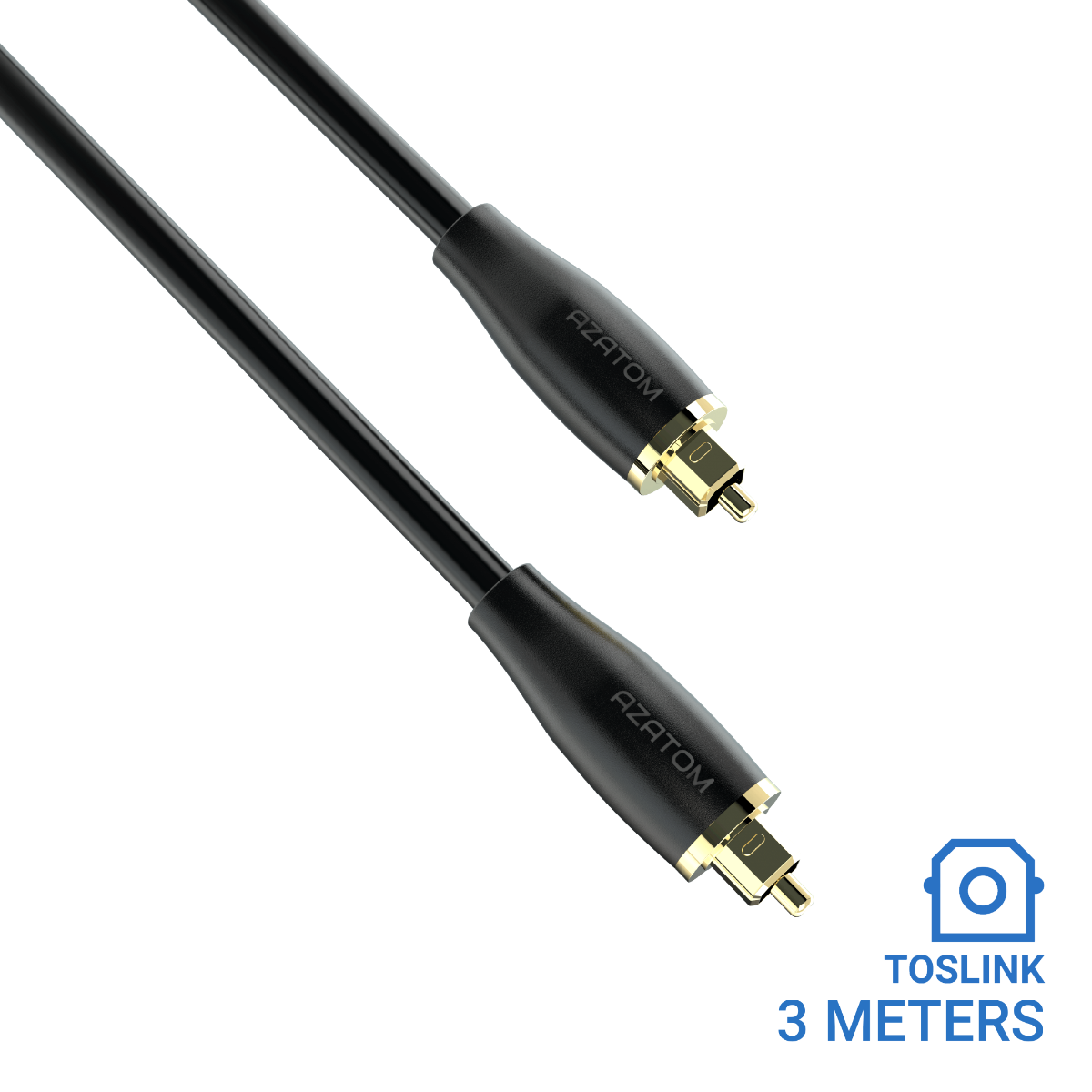 3 Metros Cable Óptico Toslink sonido envolvente - Tecnopura